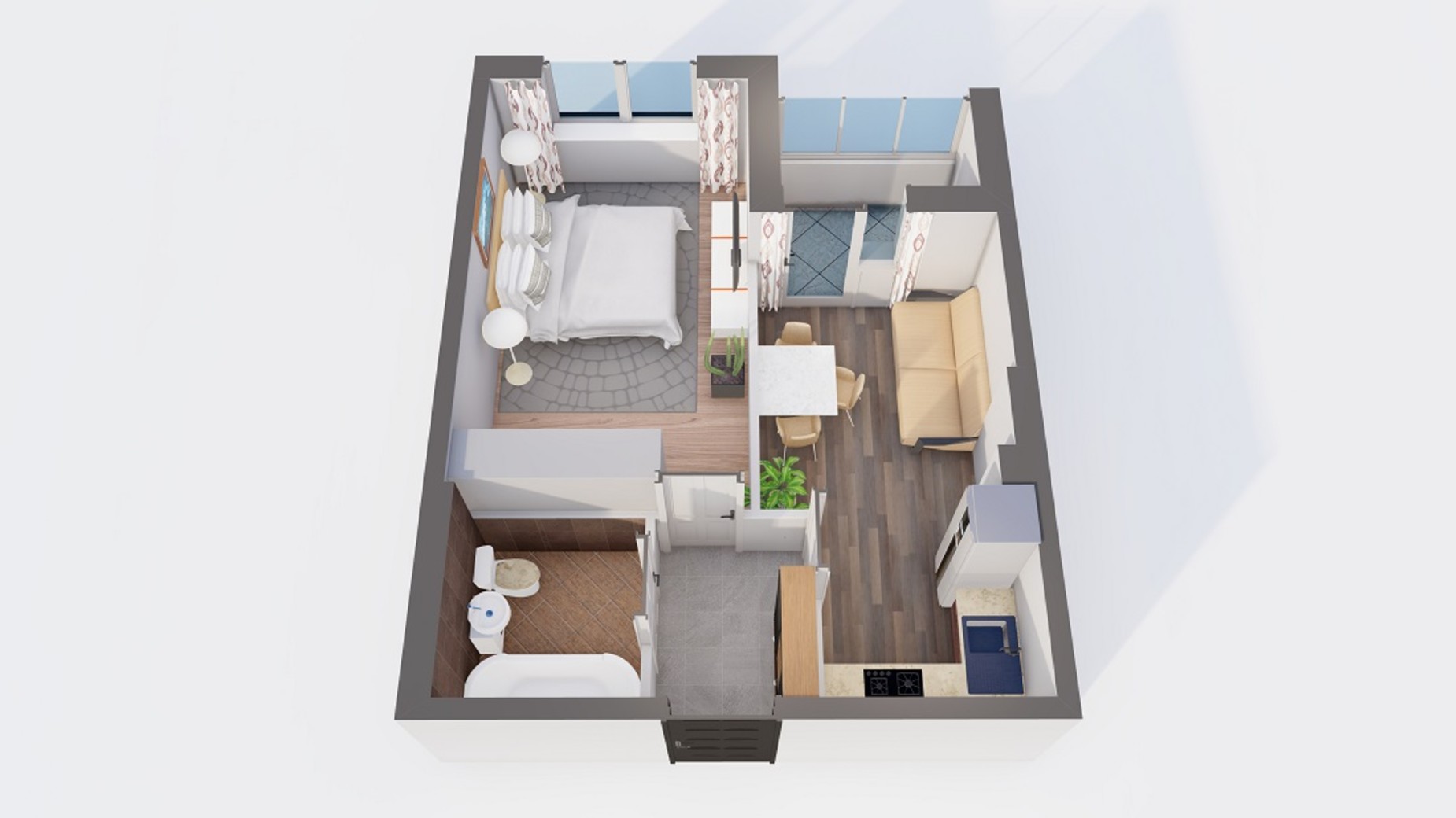 Планировка 1-комнатной квартиры в ЖК Orange Park 35.16 м², фото 369519