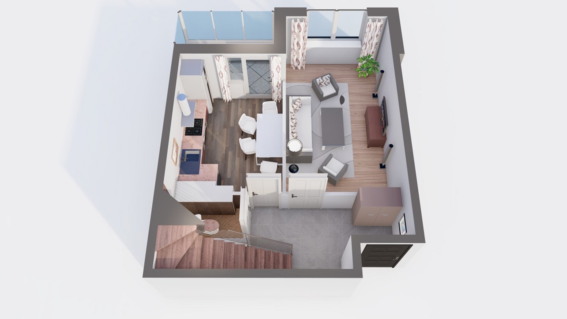 Планування багато­рівневої квартири в ЖК Orange Park 75.99 м², фото 369766