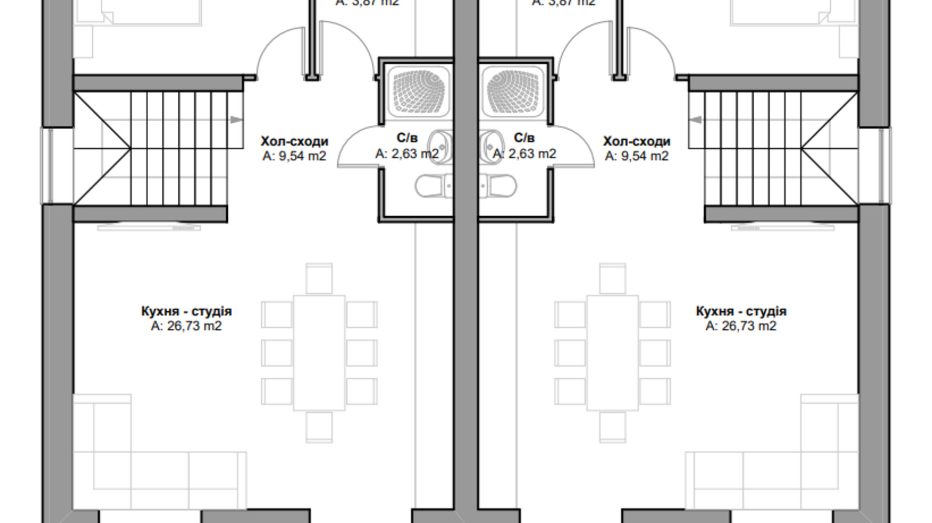 Планировка таунхауса в КГ Brooklyn 2 111.76 м², фото 371006