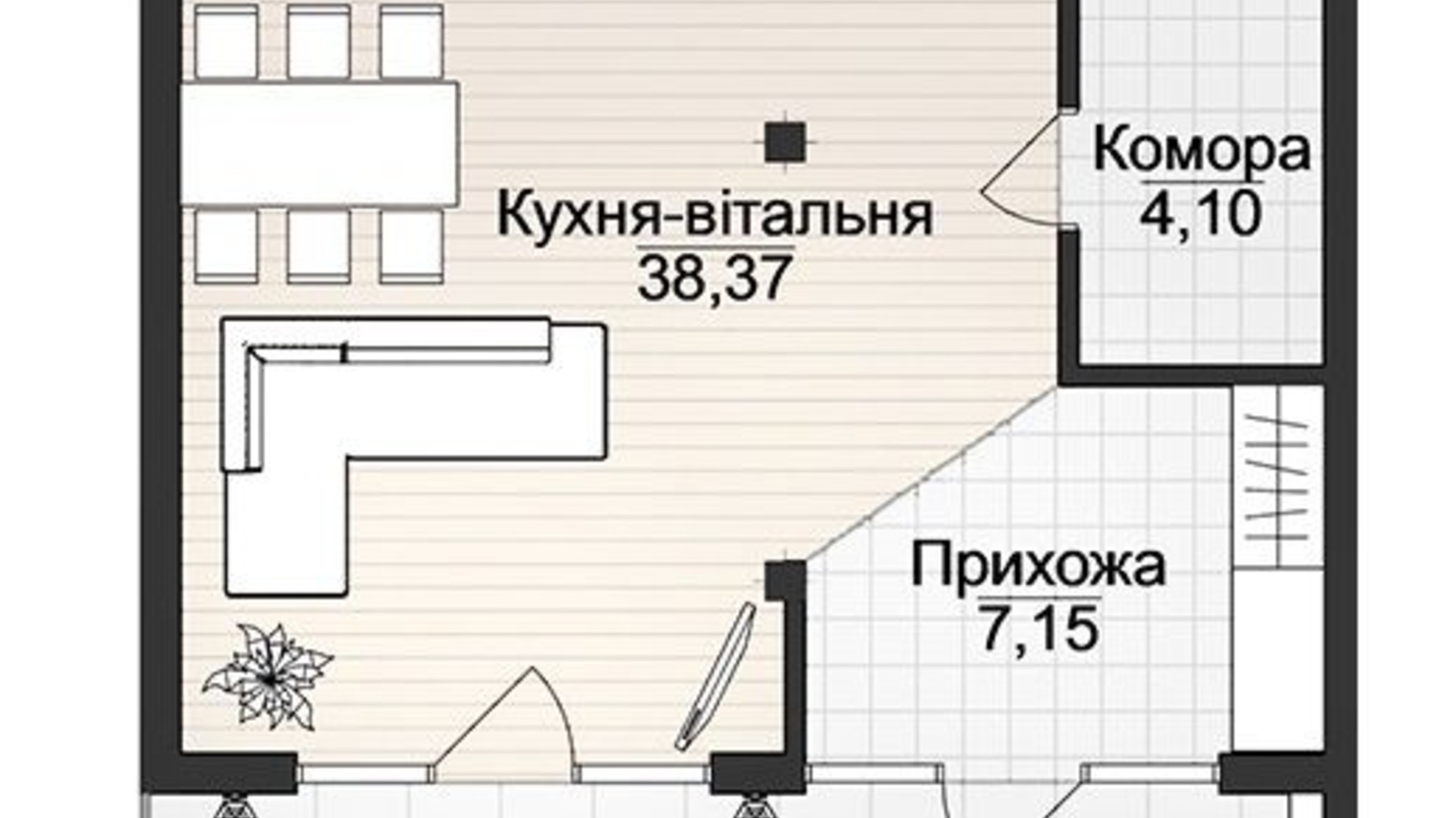 Планування дуплекса в КМ Eco Berghouse 125 м², фото 371349