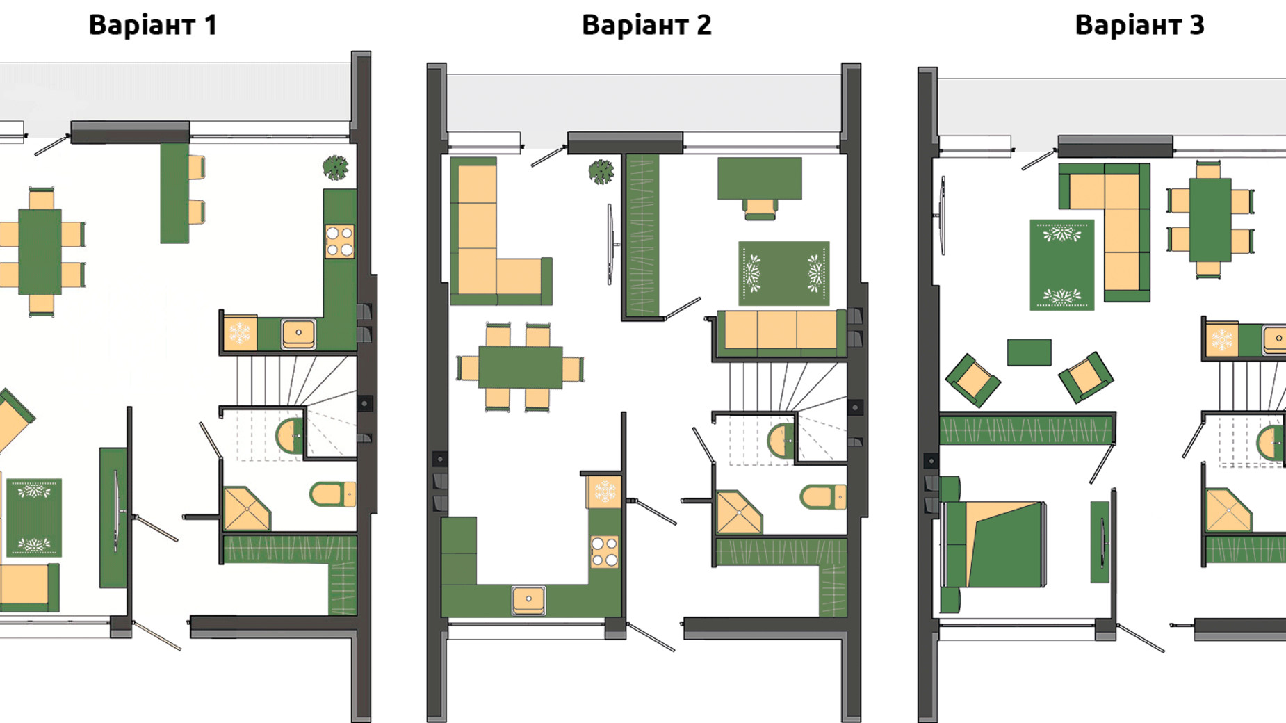 Планировка таунхауса в КМ ЛесоПаркове 128 м², фото 371755