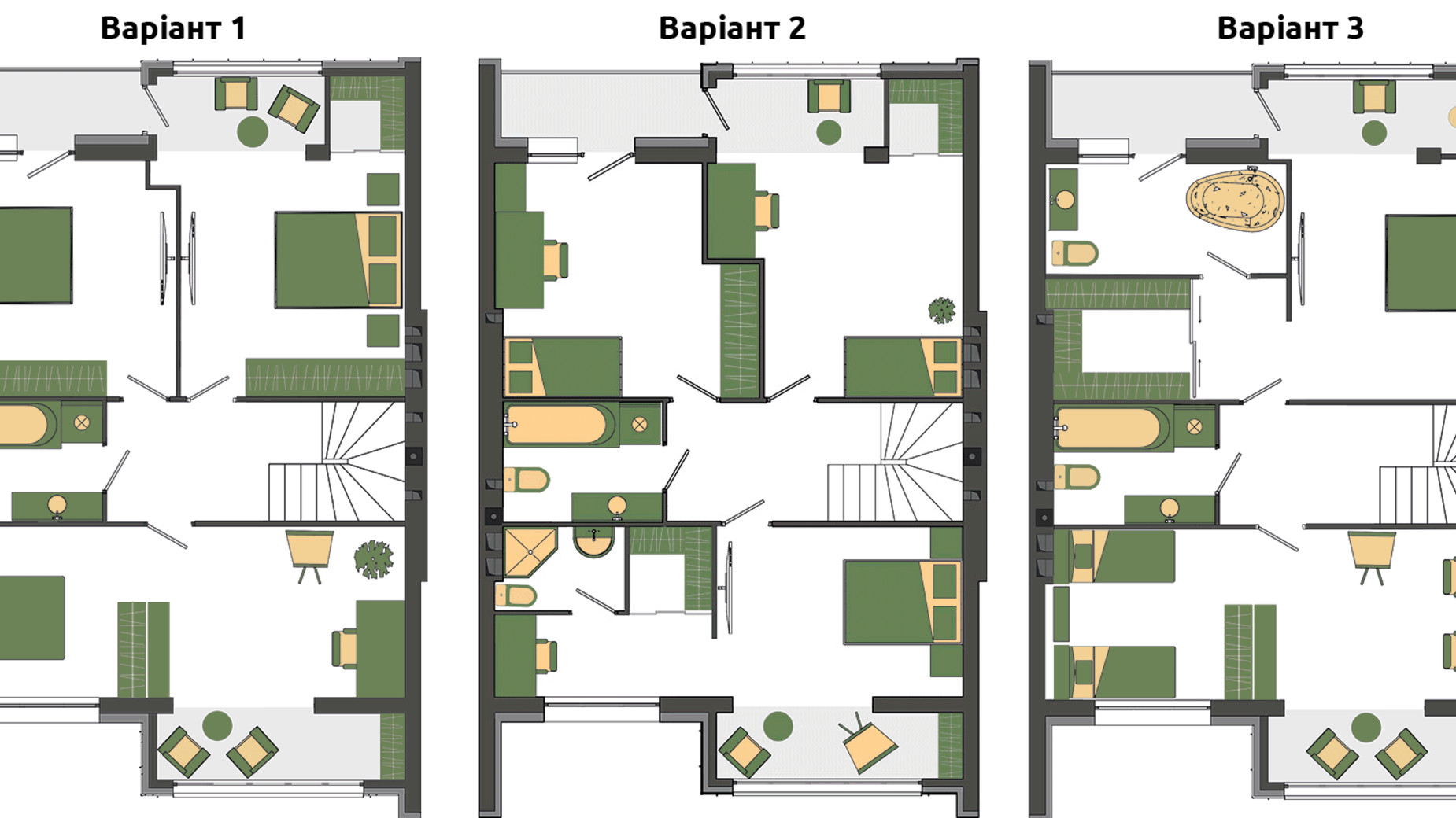 Планировка таунхауса в КМ ЛесоПаркове 128 м², фото 371756