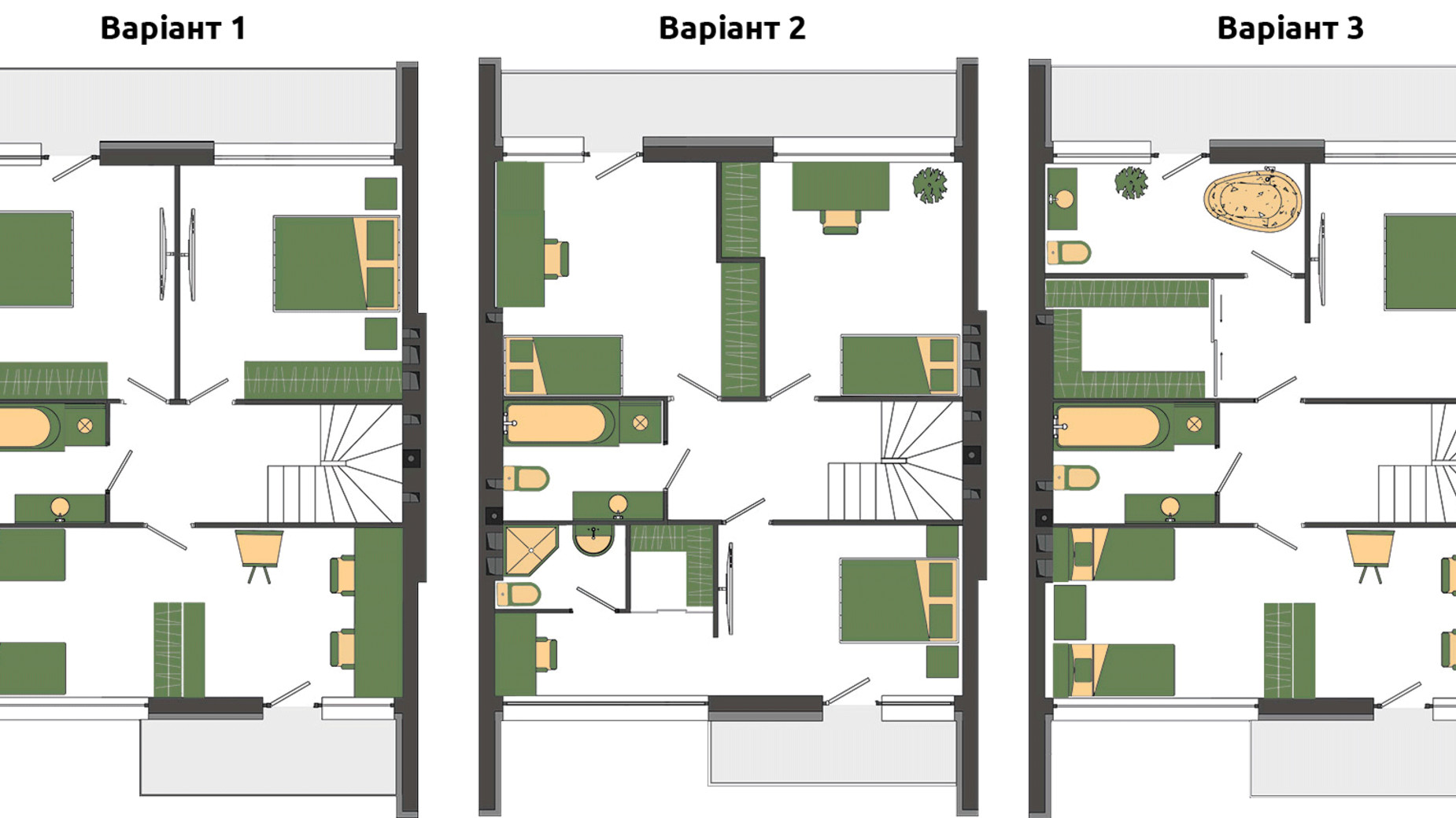 Планування таунхауса в КМ ЛісоПаркове 122.4 м², фото 371766