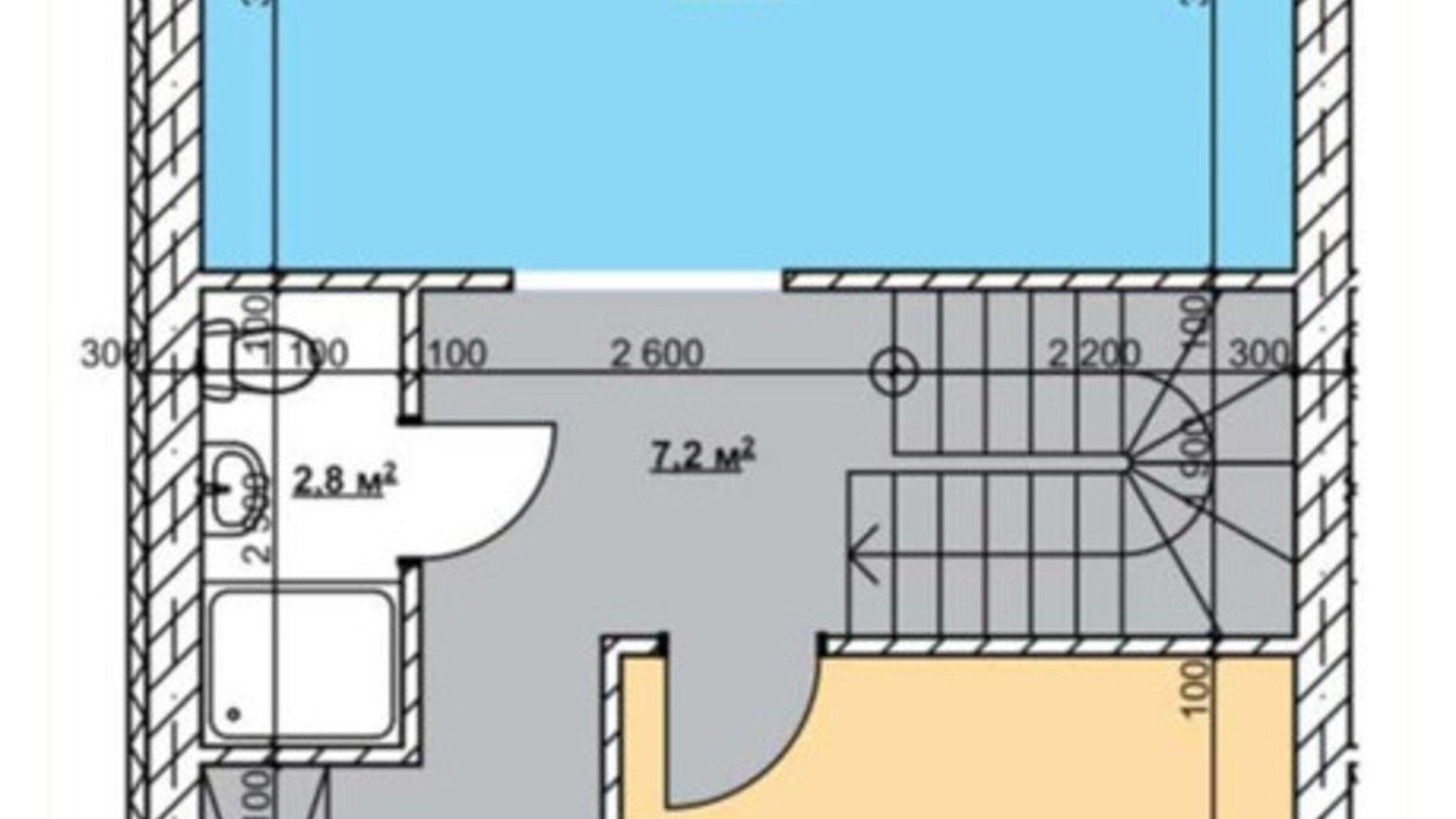 Планування таунхауса в Таунхаус Гостомель Парк 120 м², фото 371861