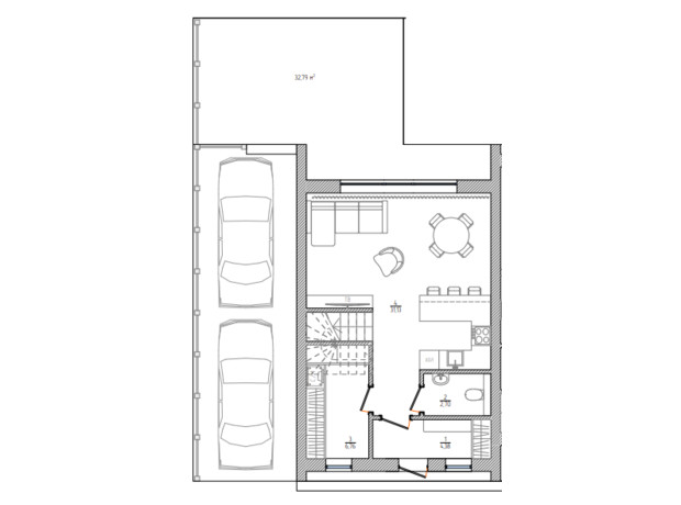 КМ Gardd House Eco Village: планування 4-кімнатної квартири 87 м²