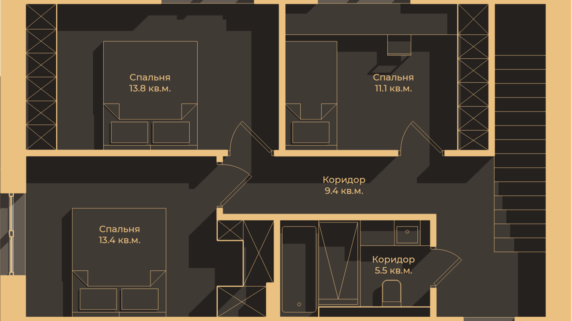 Планування котеджу в КМ 10 Families 108 м², фото 374416