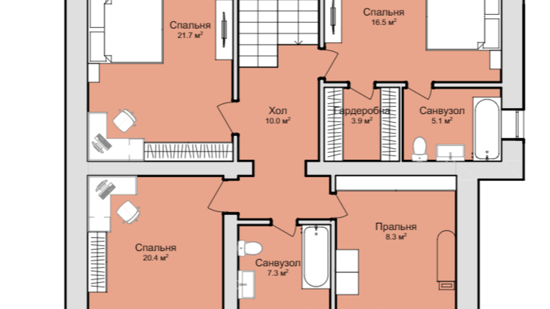 Планування котеджу в КМ 6 Element 203 м², фото 374518