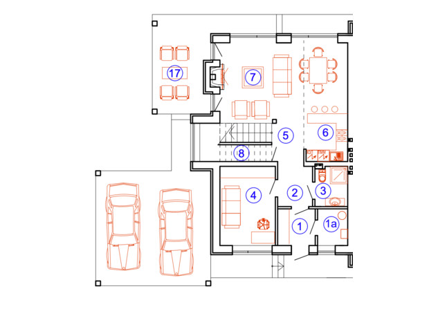 КГ Scandinavia: планировка 3-комнатной квартиры 148.8 м²