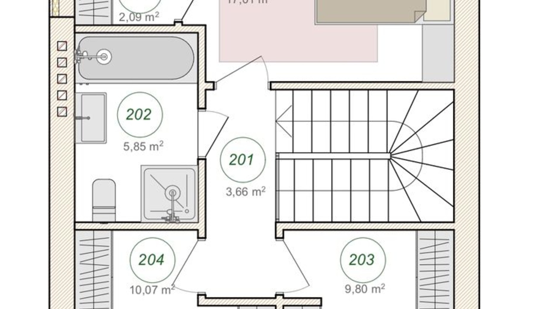 Планировка таунхауса в Таунхаус Fort Homes 103 м², фото 375292