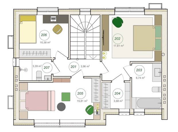 Таунхаус Fort Homes: планування 3-кімнатної квартири 125 м²