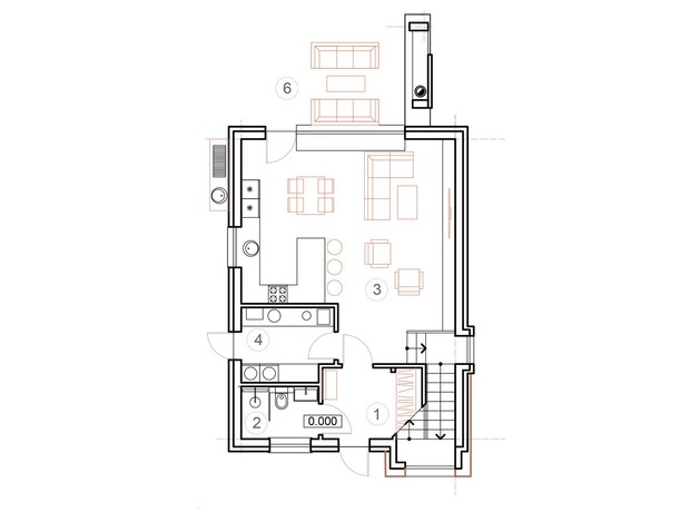 КГ Wood Side Village: планировка 3-комнатной квартиры 128.5 м²