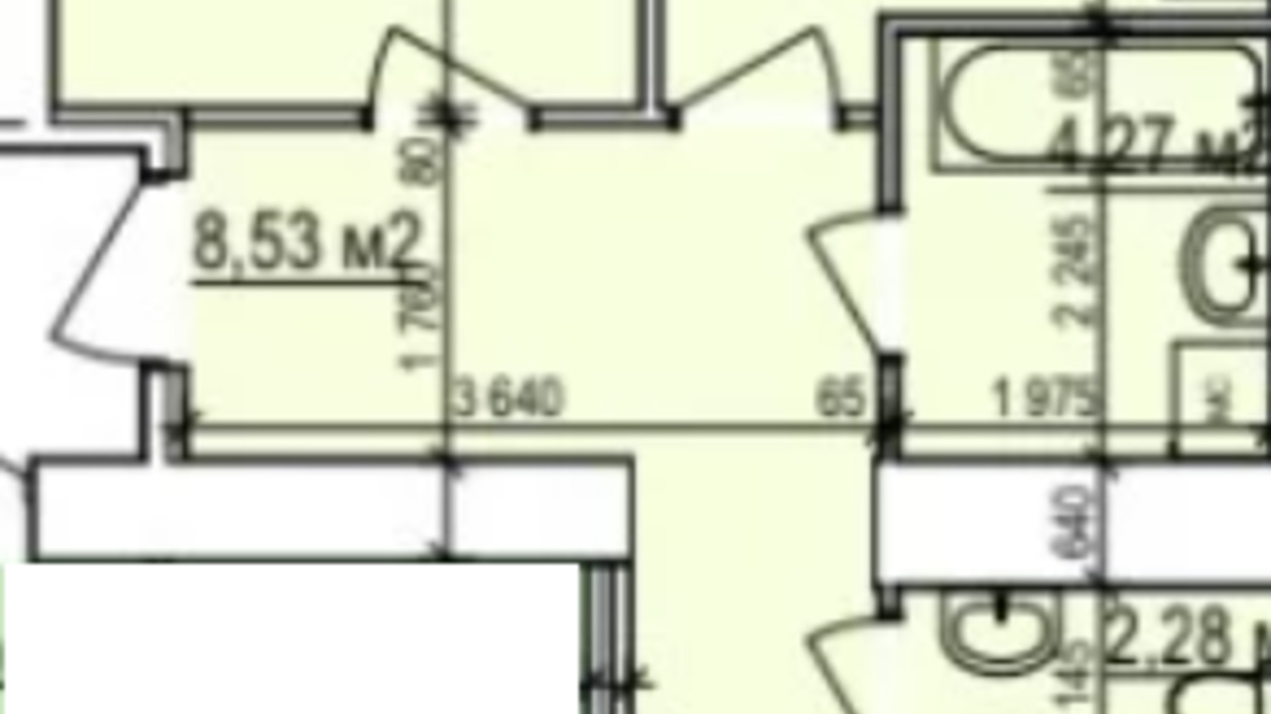 Планировка 2-комнатной квартиры в ЖК Славянский 71.43 м², фото 376540