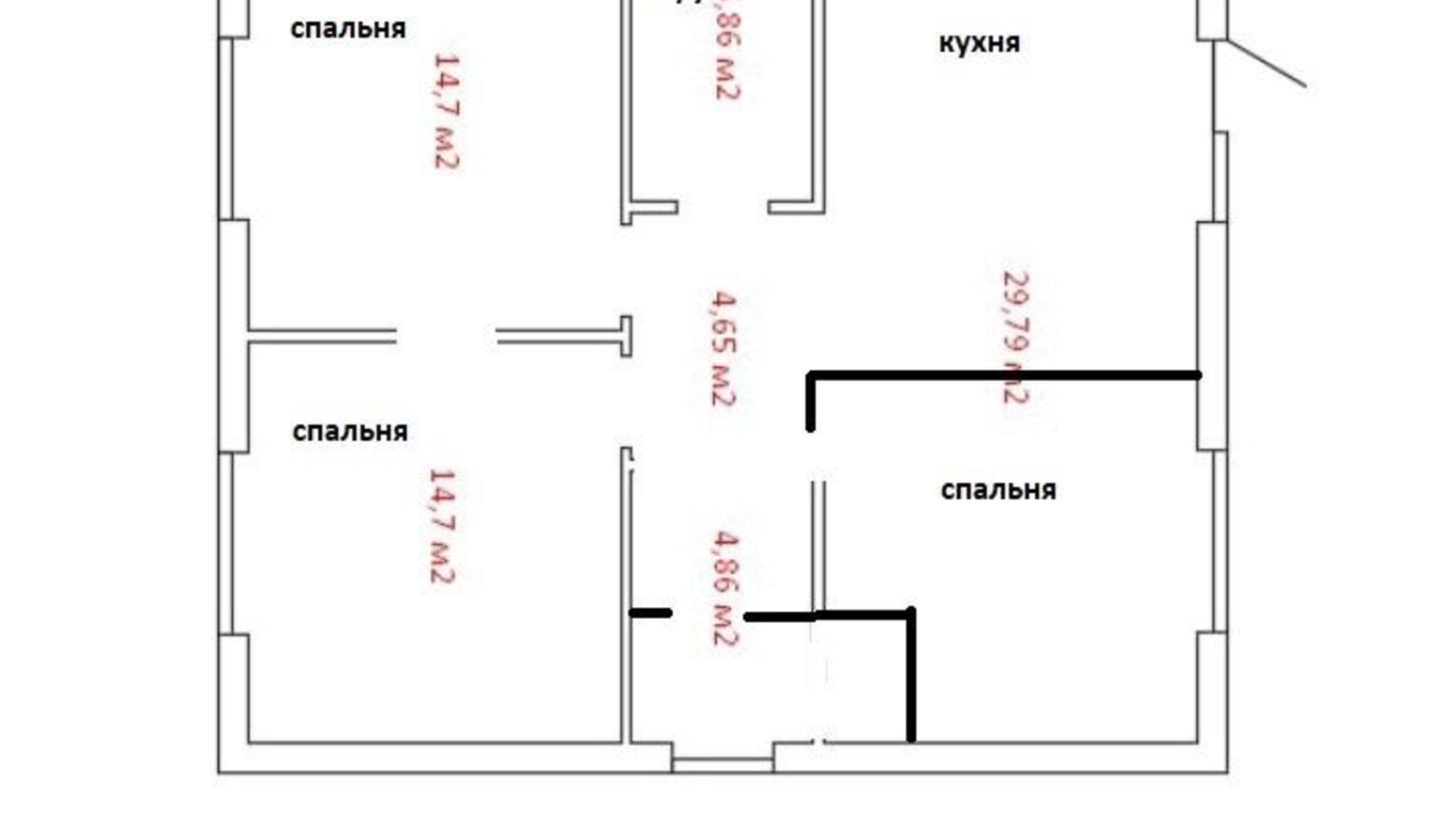 Планировка таунхауса в КГ Солнечный дом 75 м², фото 376781