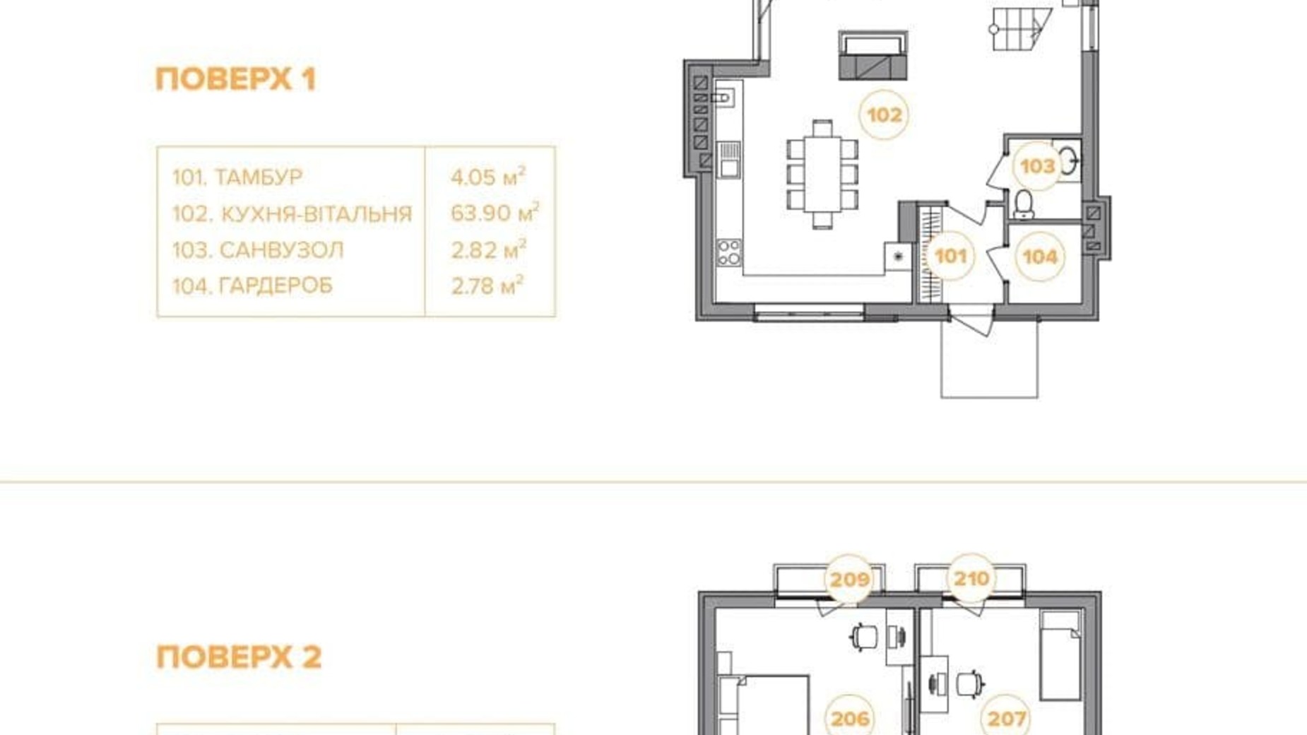 Планування котеджу в КМ Pallo Alto 155 м², фото 376929