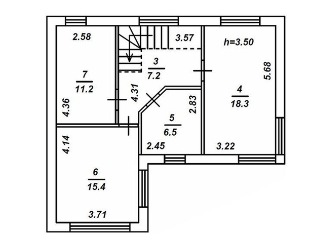 КГ Tivoli: планировка 3-комнатной квартиры 122 м²