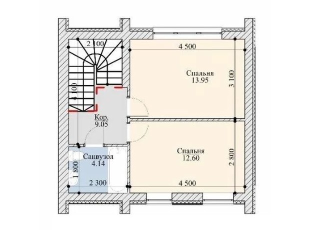 КГ Норвегия: планировка 3-комнатной квартиры 79 м²