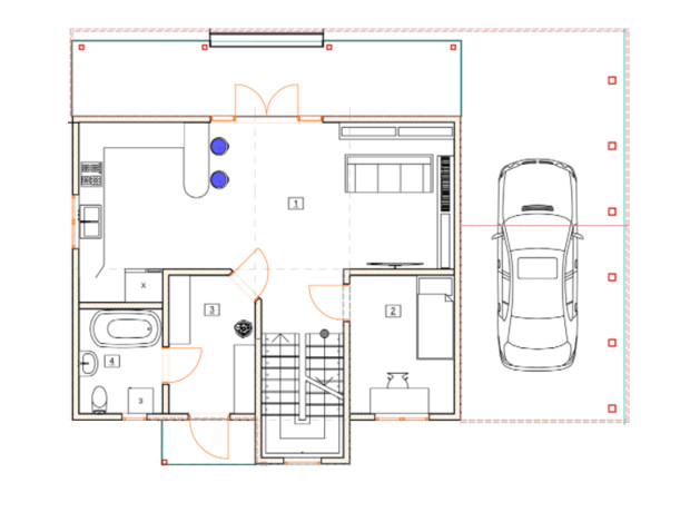 КГ Hausplusland Деревянки: планировка 4-комнатной квартиры 140 м²