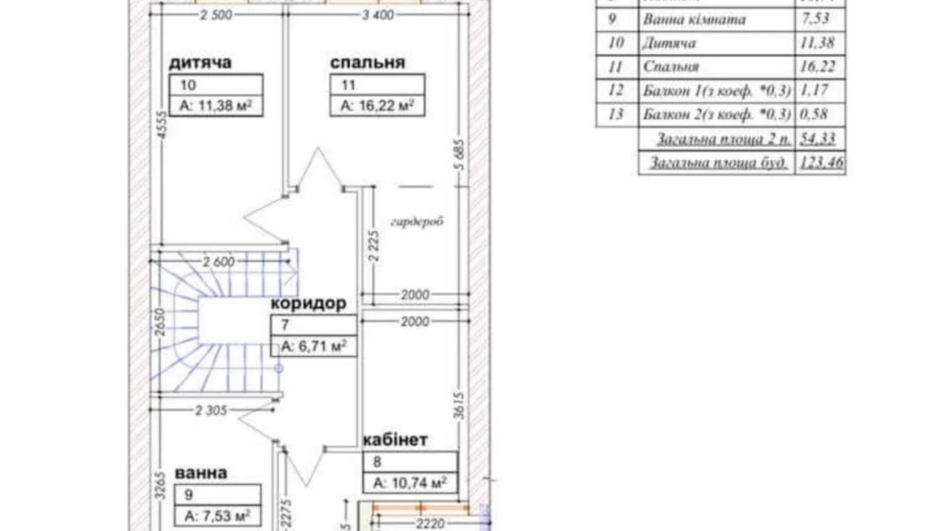 Планировка дуплекса в КК Михайловский 120 м², фото 389670