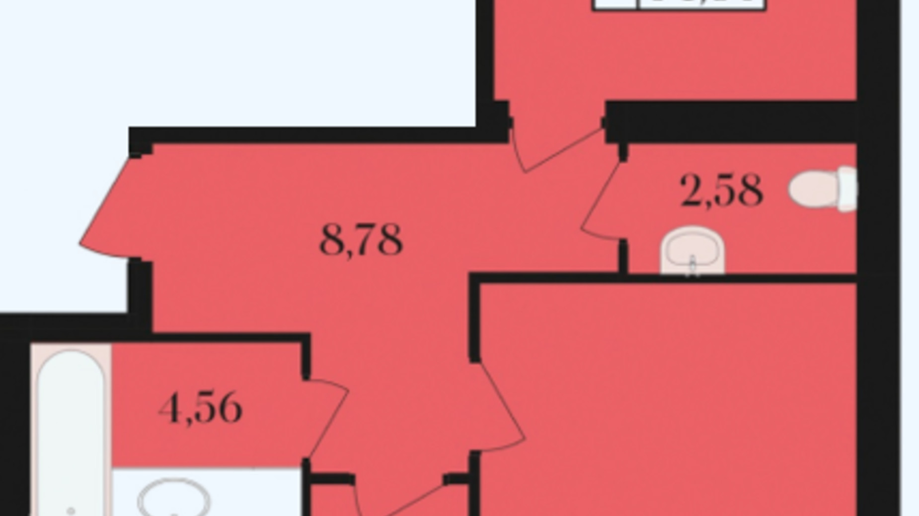 Планировка 2-комнатной квартиры в ЖК Элегант 64.8 м², фото 392905