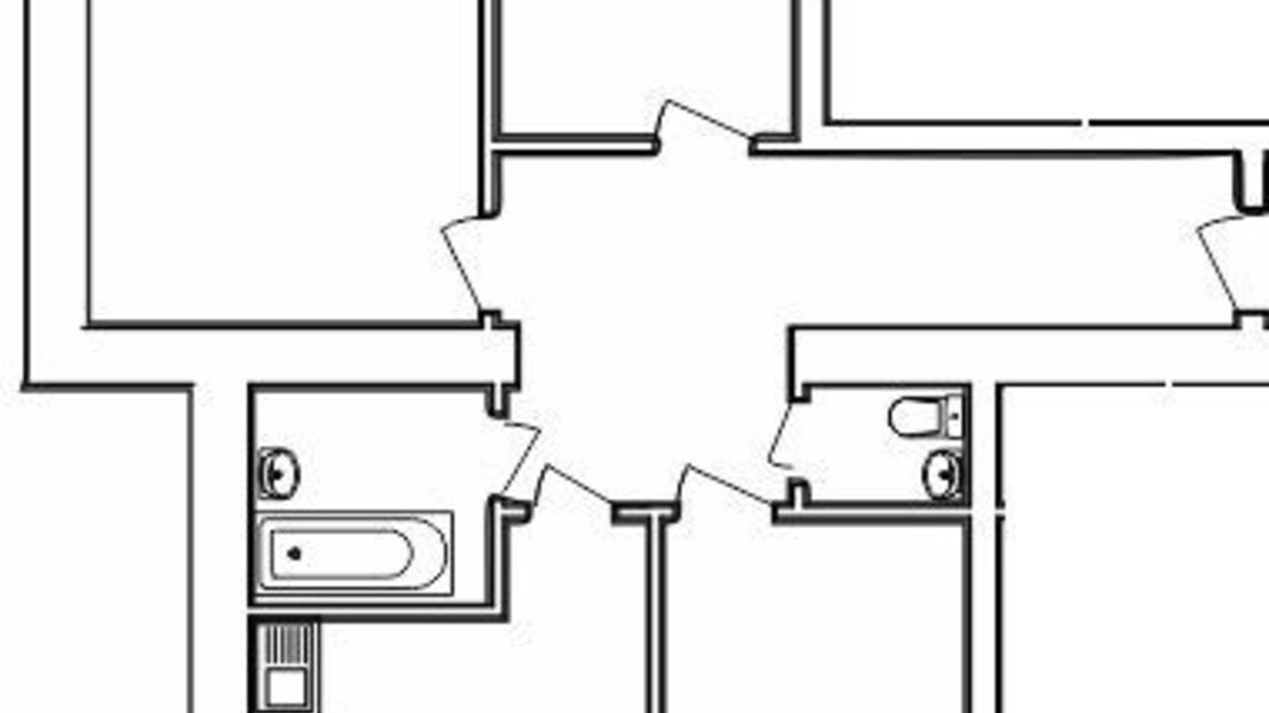 Планировка 3-комнатной квартиры в ЖК ул. Владимира Великого, 9 86.42 м², фото 392926
