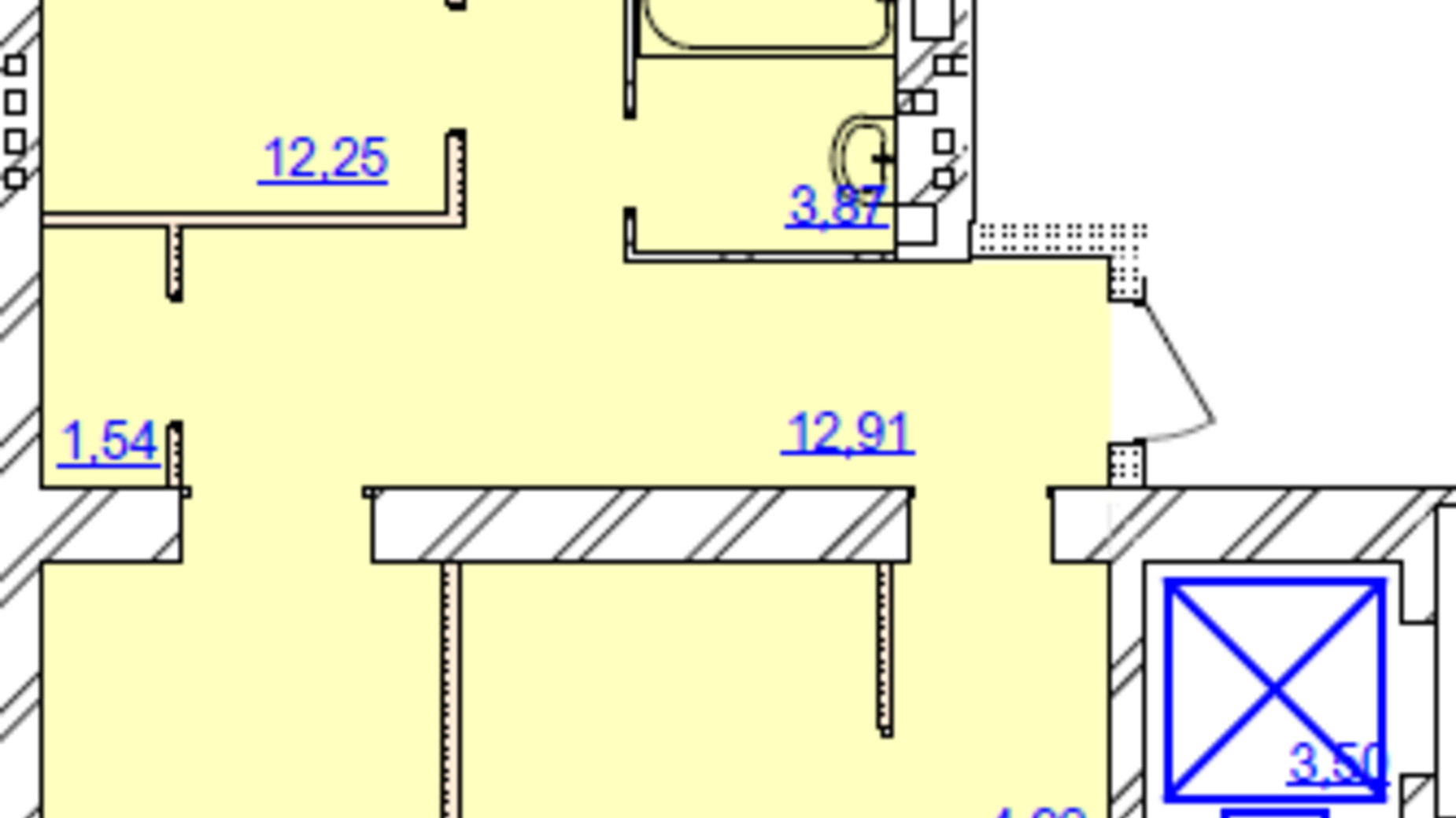 Планировка 3-комнатной квартиры в ЖК Grand Royal 100.1 м², фото 393349