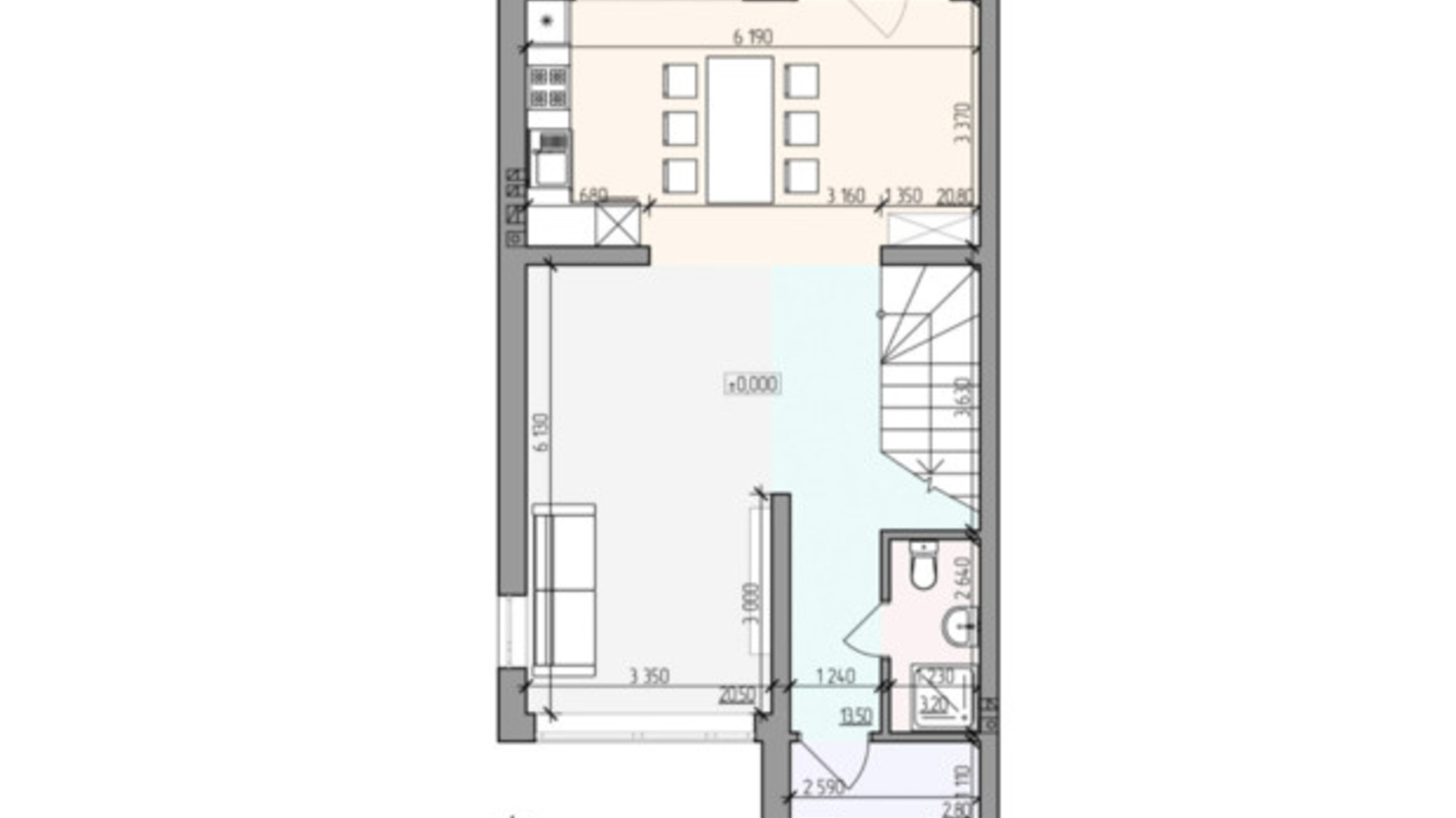 Планування 3-кімнатної квартири в Будинок вул. Левицького (Кагарлицька) 120 м², фото 399771