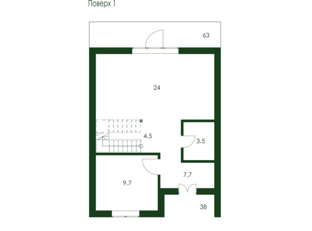 КМ Дуби: планування 4-кімнатної квартири 120 м²