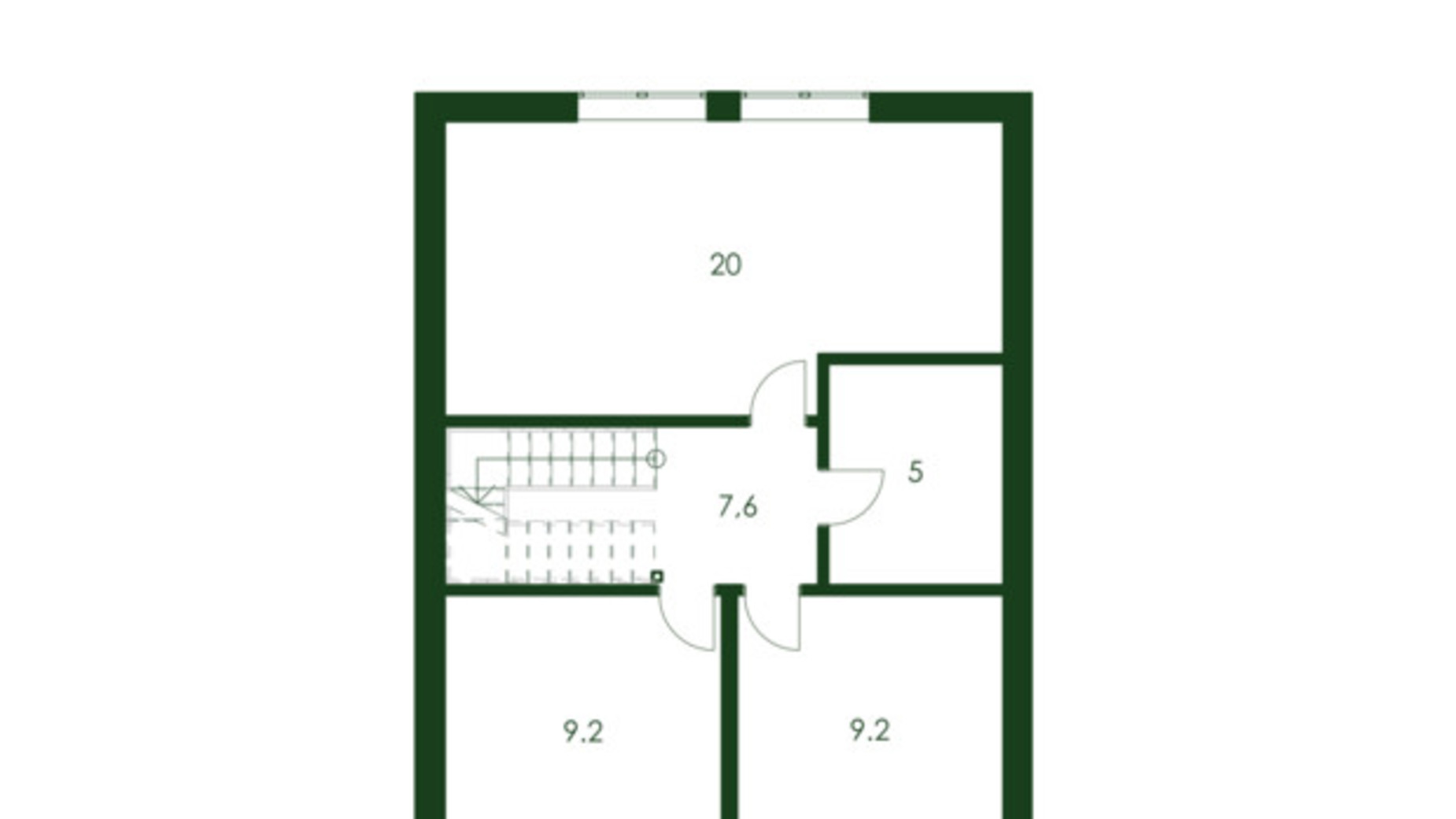 Планування таунхауса в КМ Дуби 120 м², фото 404379