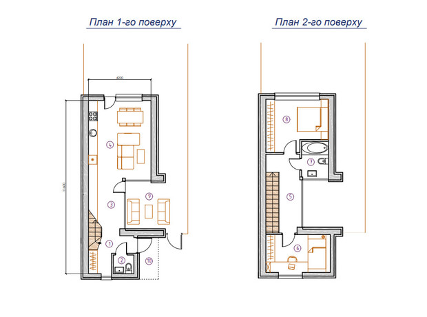 КМ Vision: планування 2-кімнатної квартири 72.8 м²