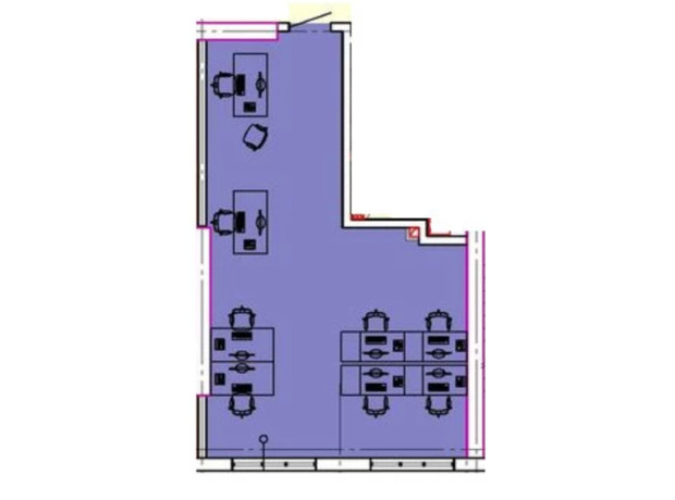 БЦ PlatOn: планування приміщення 49.9 м²