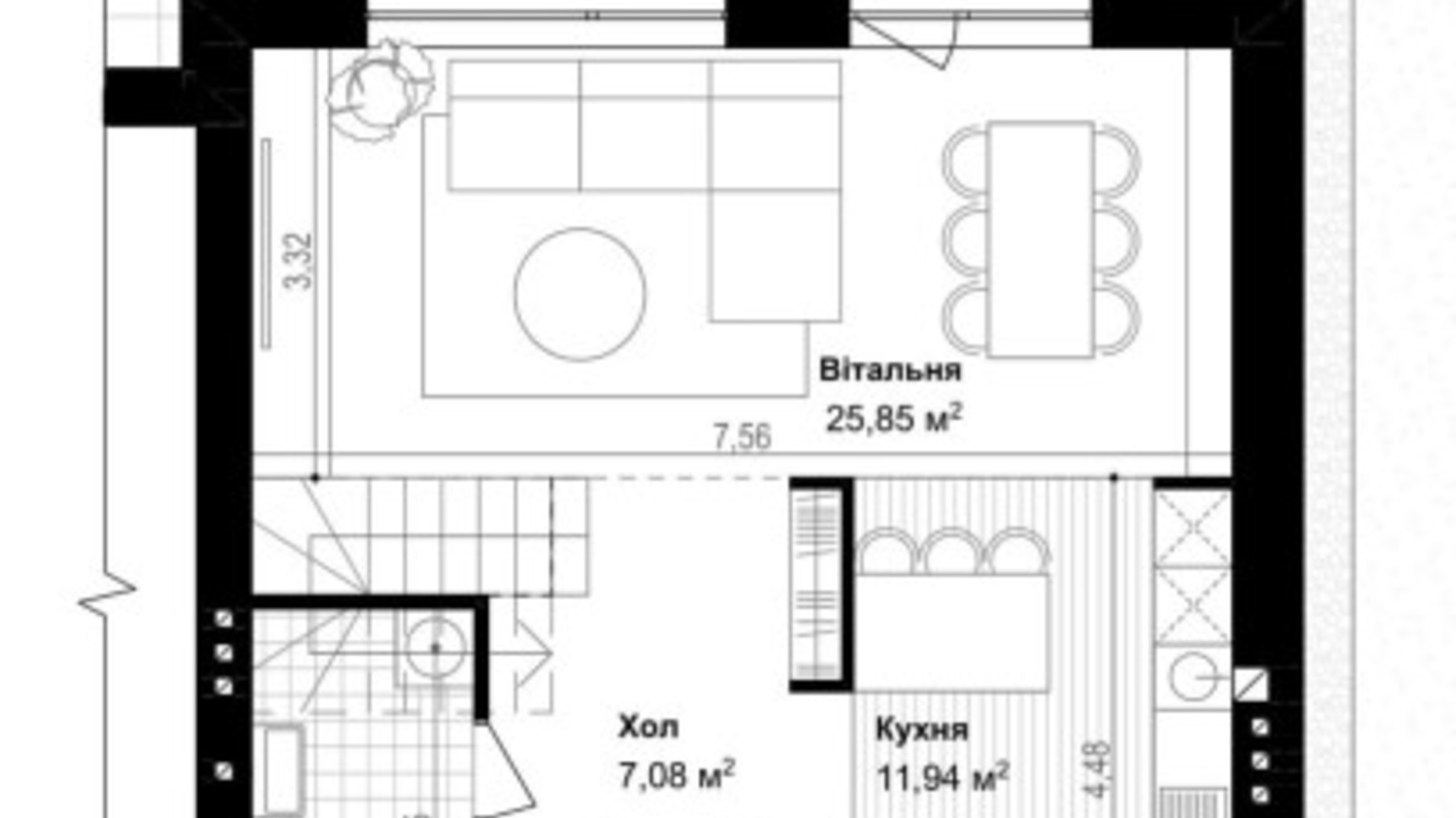Планировка таунхауса в Таунхаус Smart & Green 121 м², фото 411483