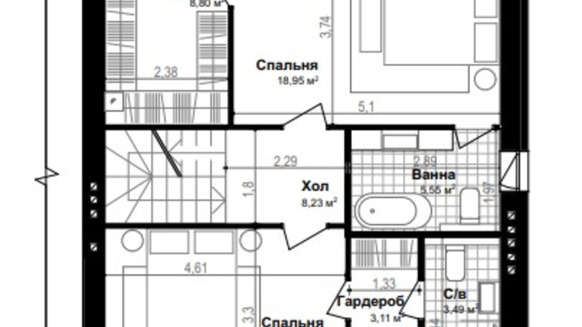Планування таунхауса в Таунхаус Smart & Green 158.26 м², фото 411494