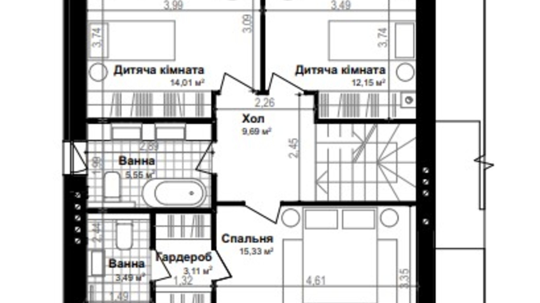 Планування таунхауса в Таунхаус Smart & Green 163.04 м², фото 411506