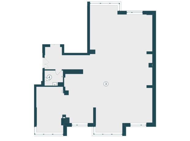 ЖК Skyfall: планування приміщення 140.71 м²