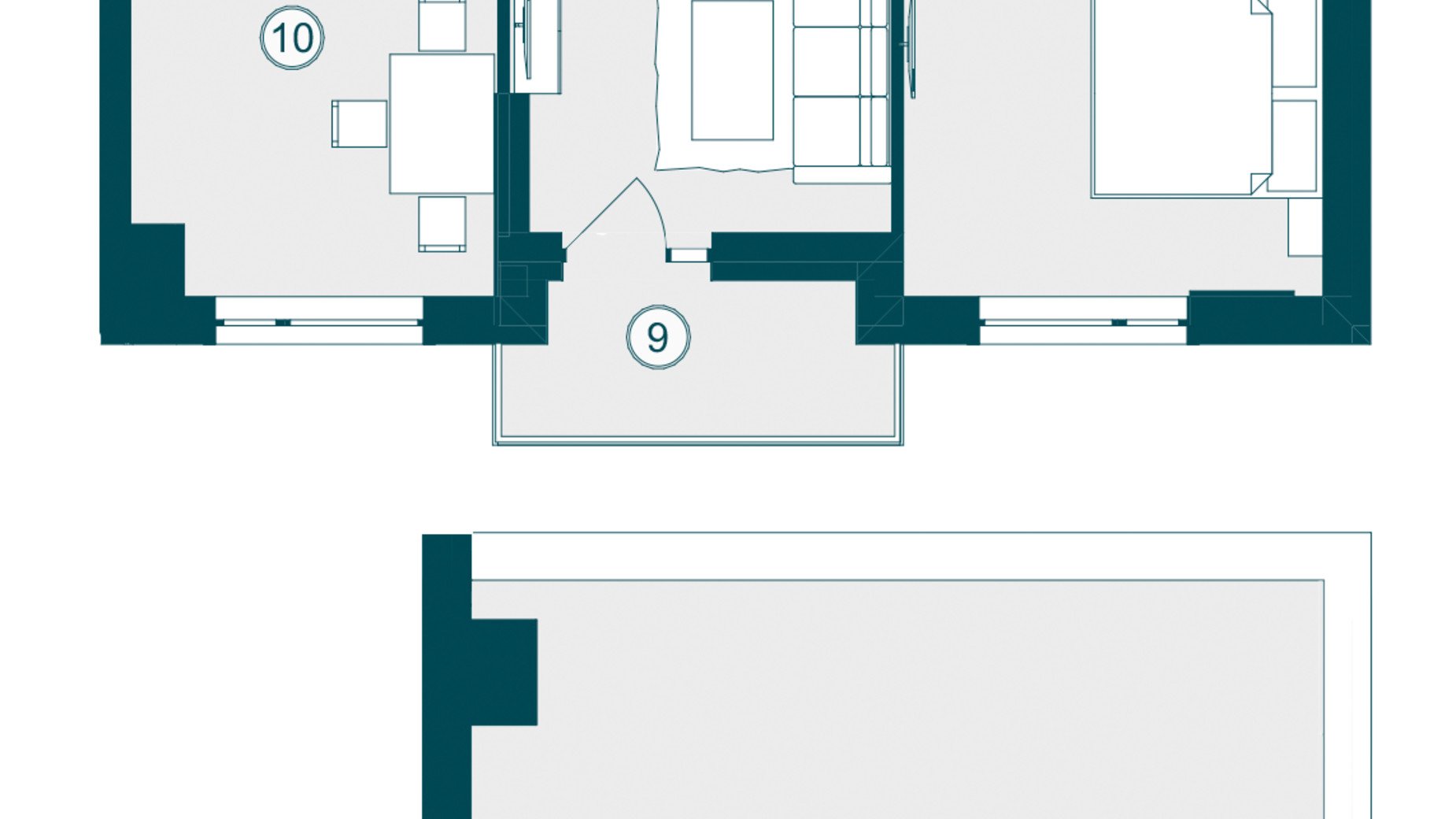 Планування 4-кімнатної квартири в ЖК Skyfall 129.12 м², фото 413147