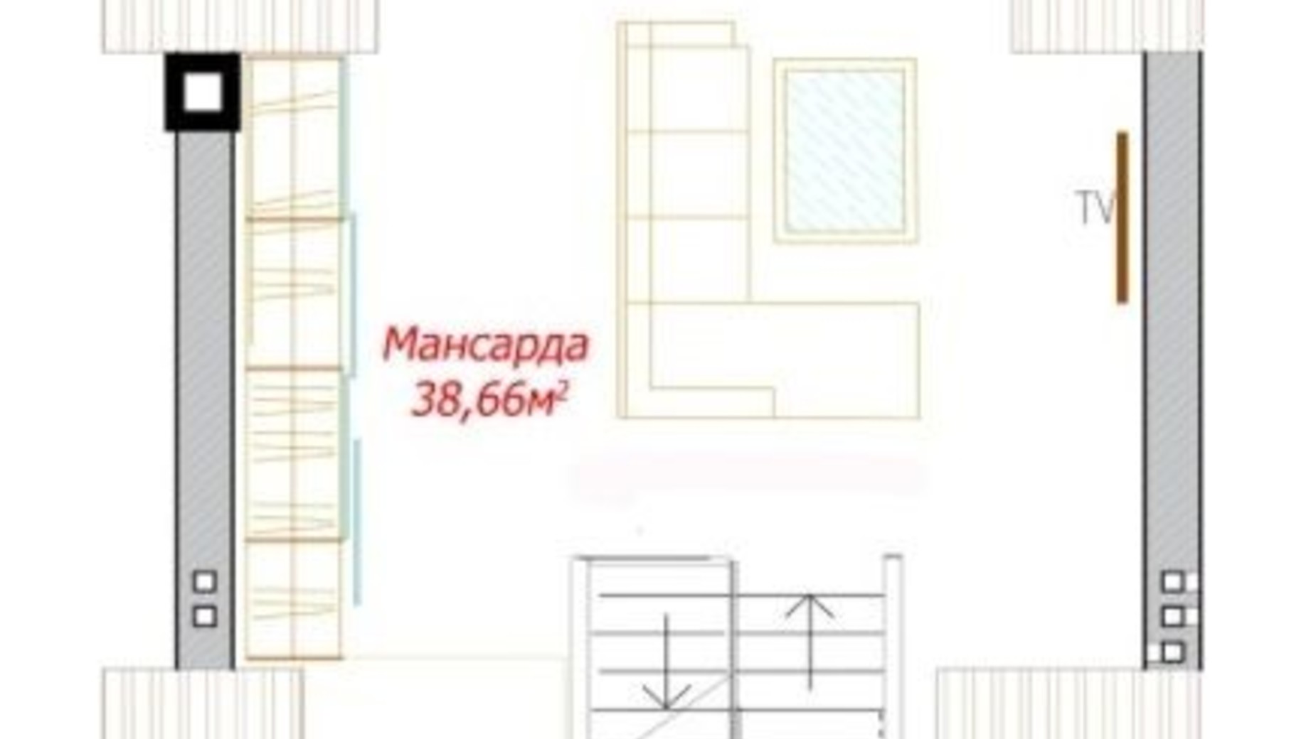Планировка таунхауса в Танхаус Новая Конча-Заспа 132 м², фото 414074