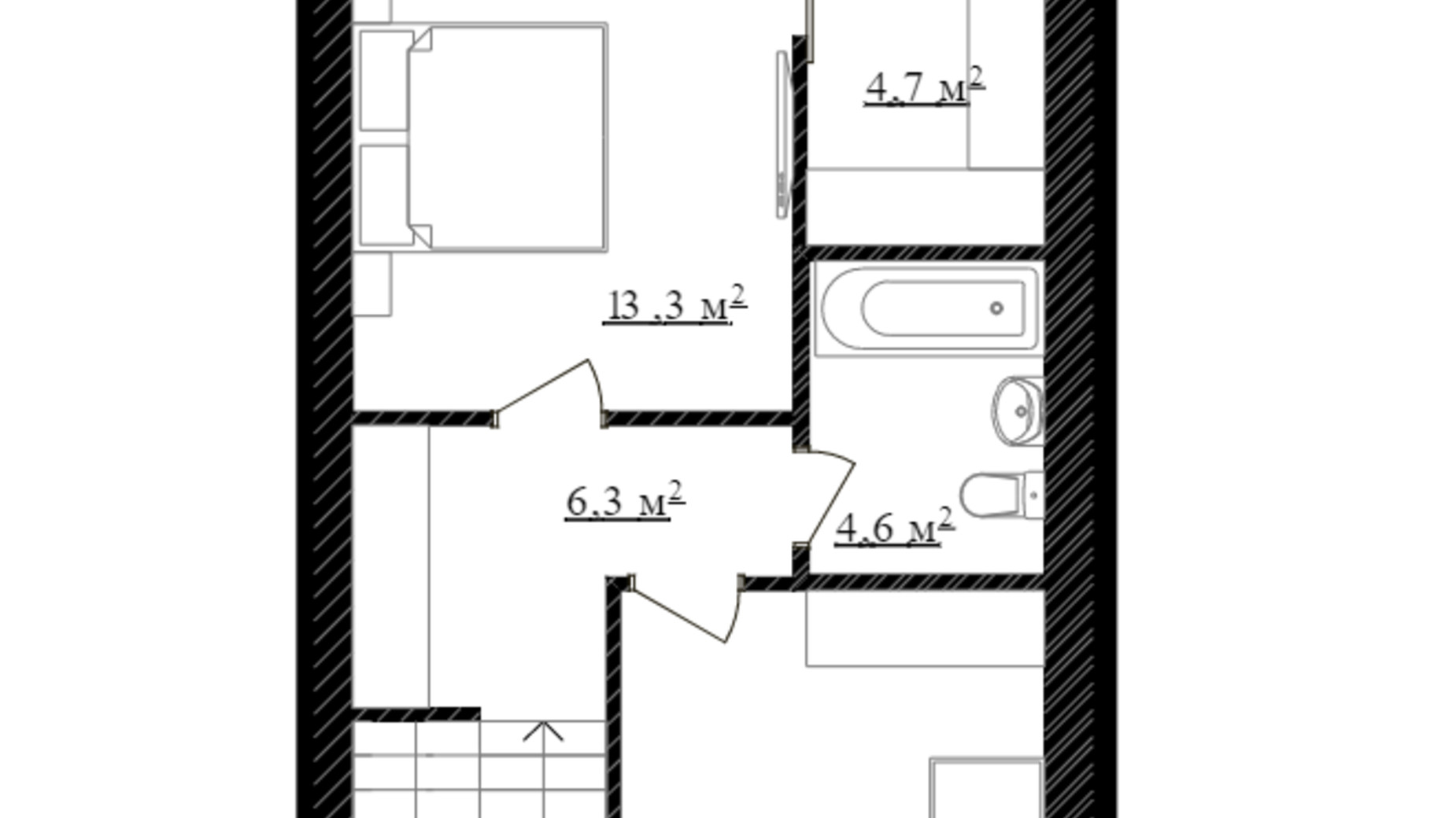 Планировка таунхауса в КГ Голландский квартал 91.6 м², фото 414081
