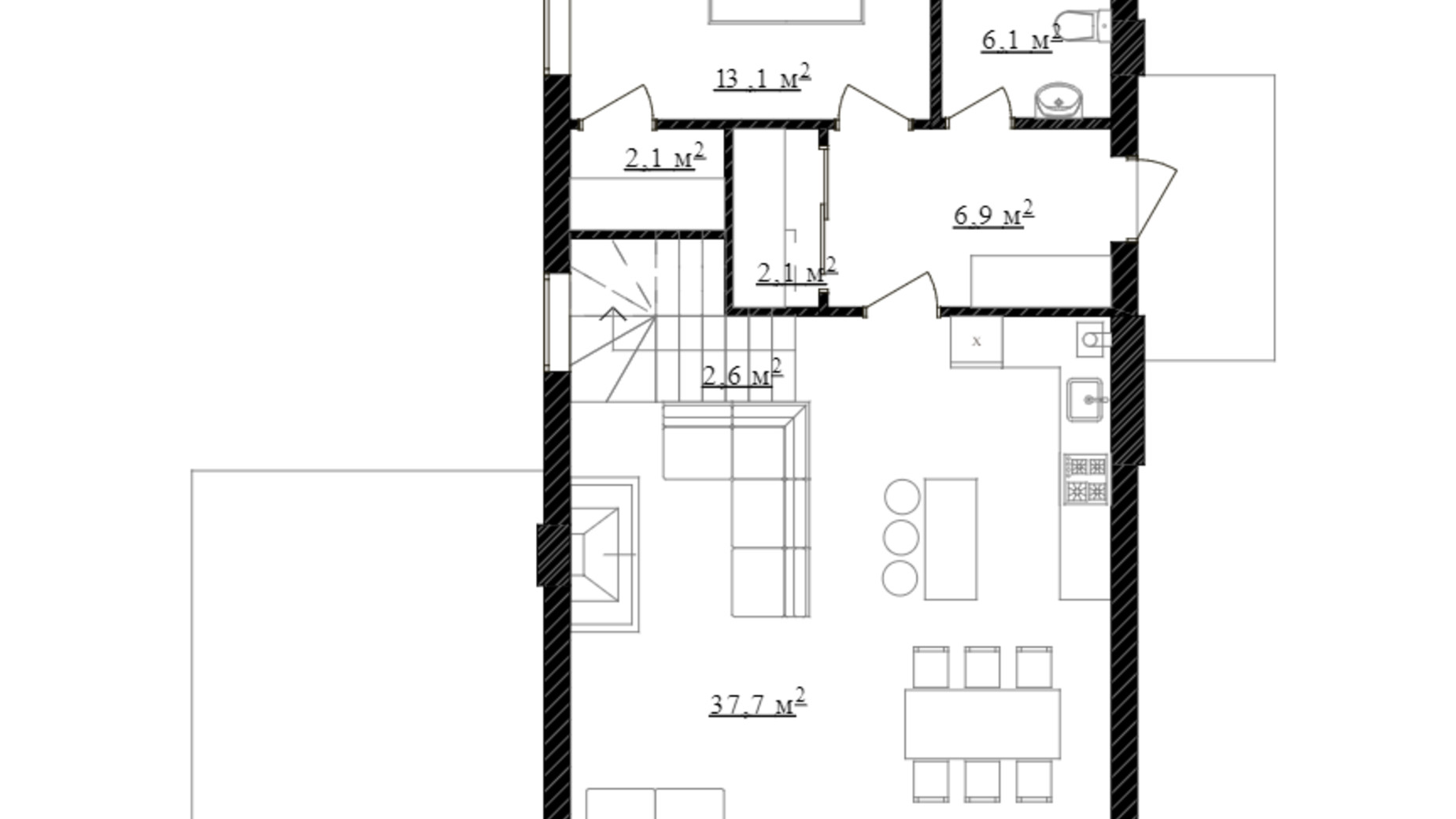 Планировка коттеджа в КГ Голландский квартал 142.3 м², фото 414094