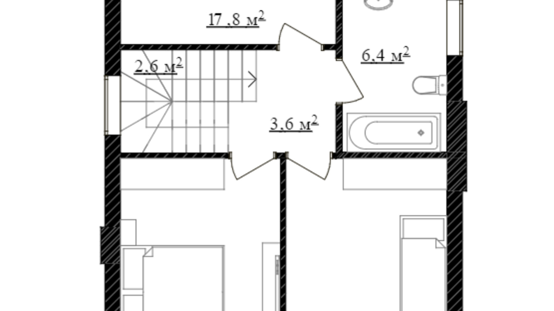 Планировка коттеджа в КГ Голландский квартал 142.3 м², фото 414097