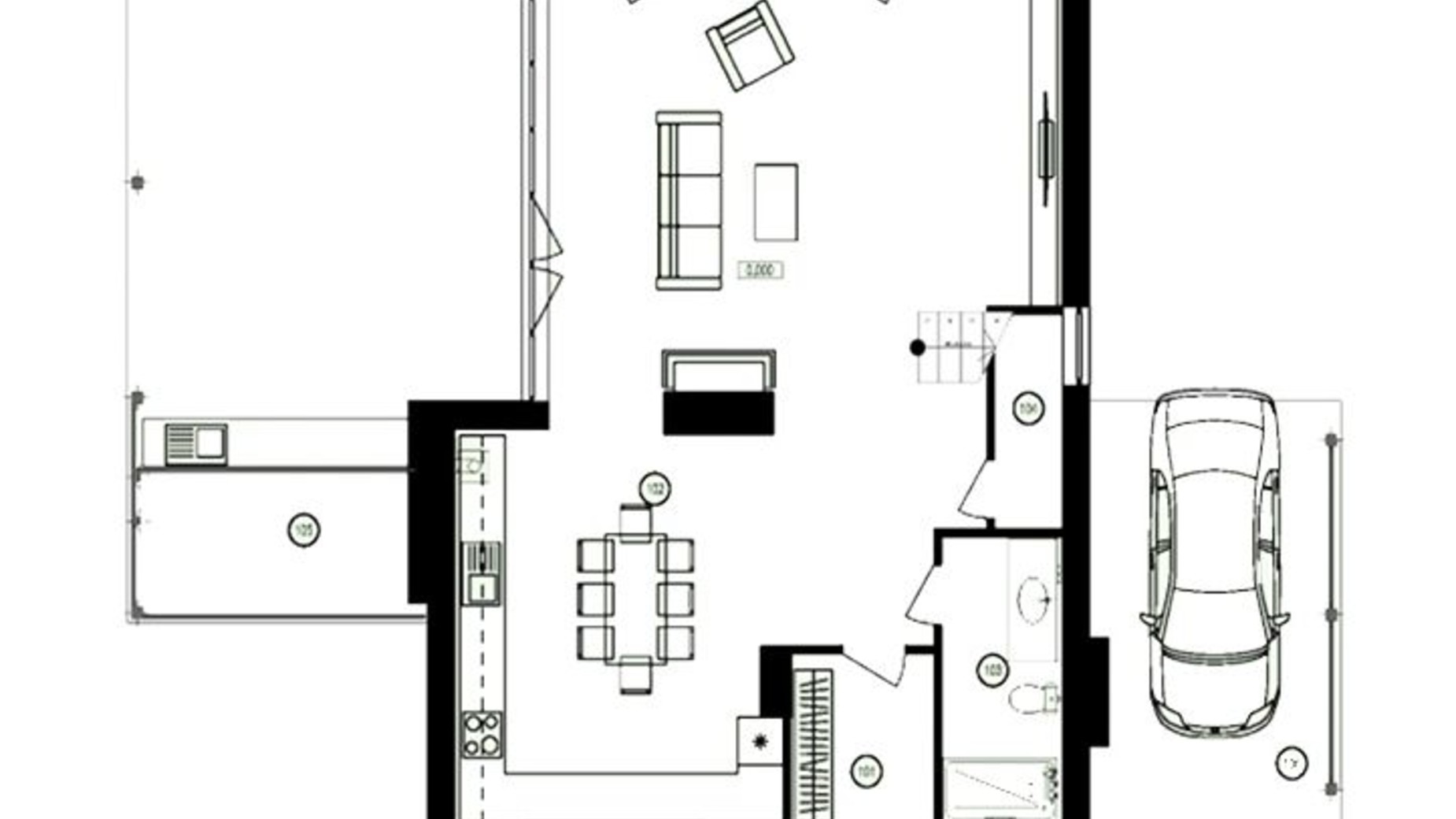 Планировка коттеджа в КГ Villaggo 155.7 м², фото 414174