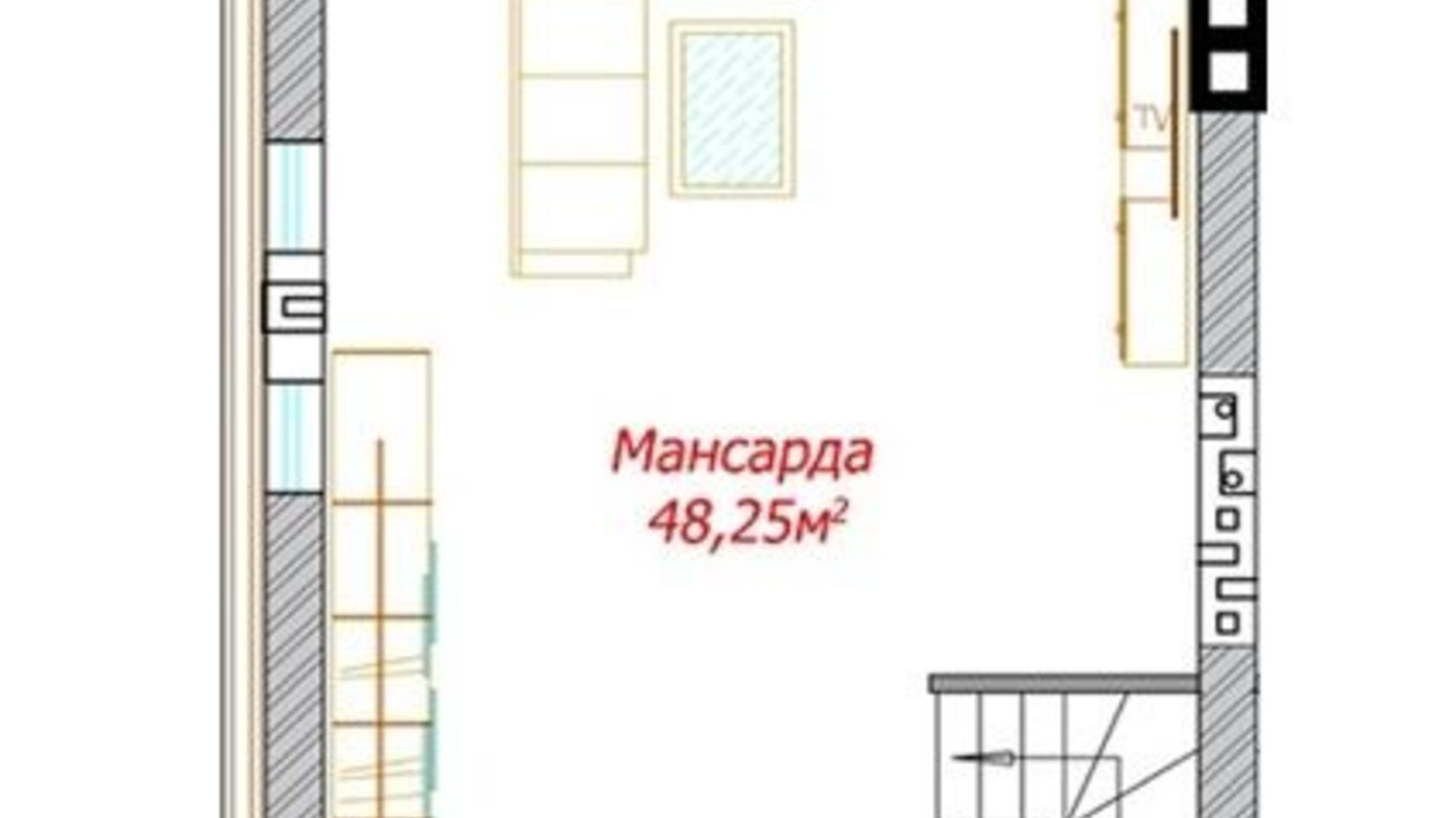 Планировка таунхауса в Танхаус Новая Конча-Заспа 185 м², фото 414347