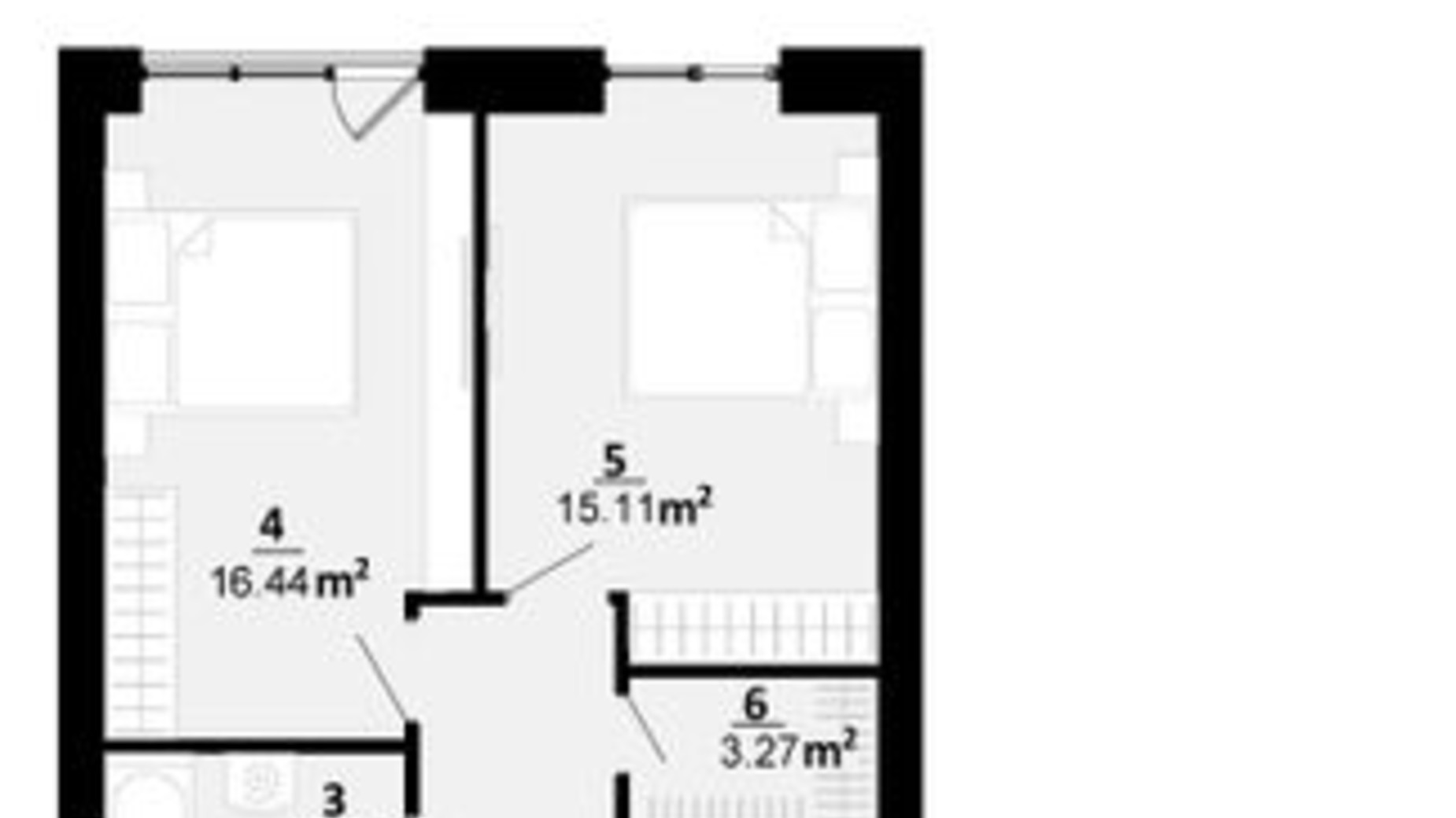 Планировка много­уровневой квартиры в ЖК Белый Шоколад. City Lake 148.93 м², фото 415732