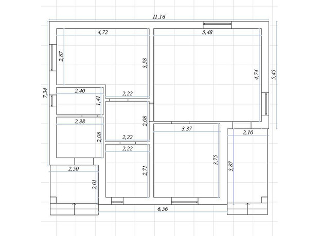 КГ Лесной Масив: планировка 3-комнатной квартиры 93 м²