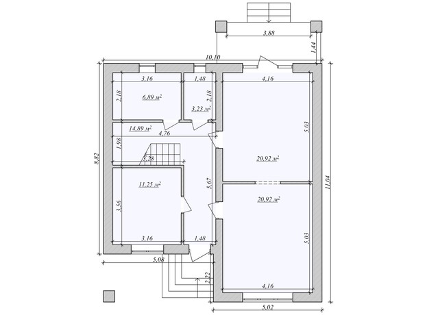 КГ Лесной Масив: планировка 4-комнатной квартиры 170 м²