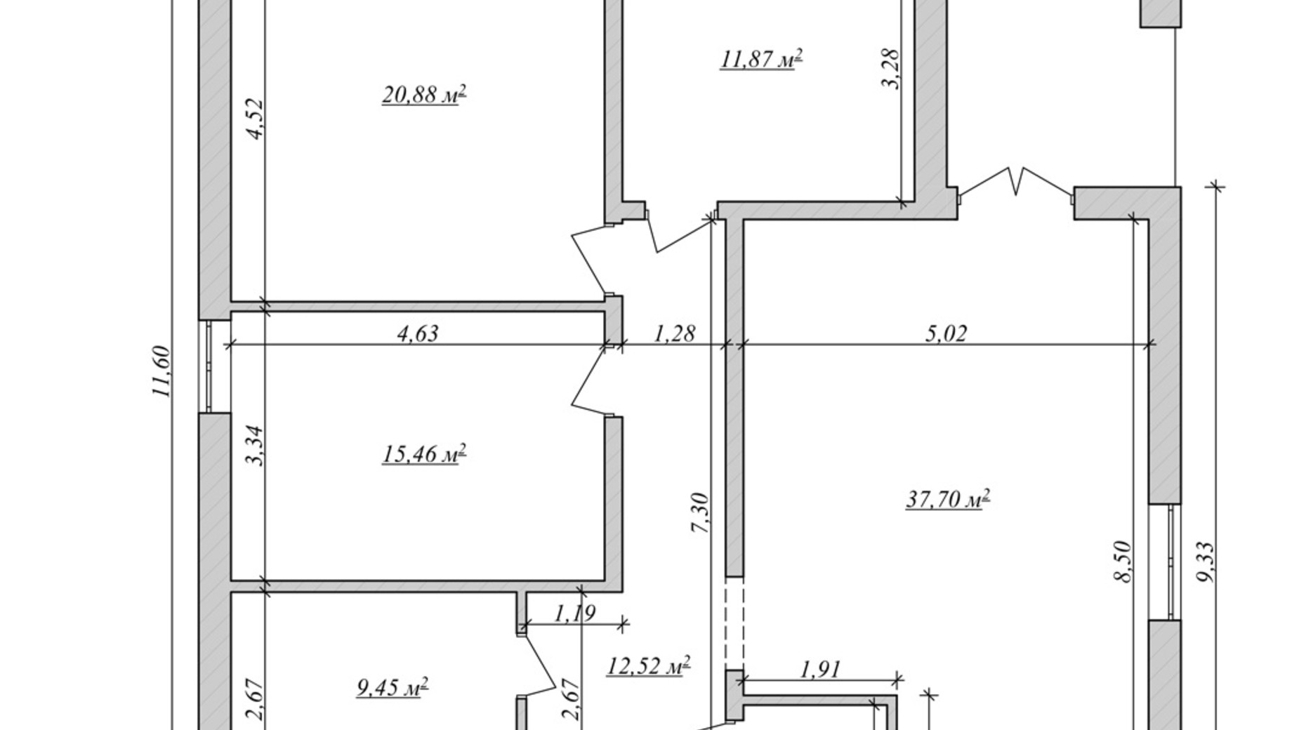 Планировка коттеджа в КГ Лесной Масив 115 м², фото 417990