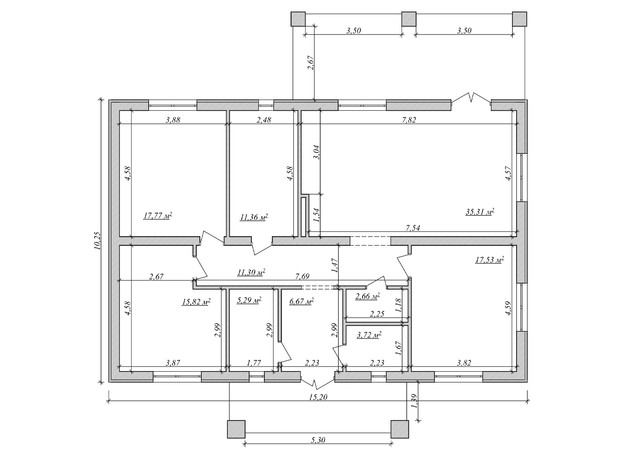 КГ Лесной Масив: планировка 3-комнатной квартиры 145 м²