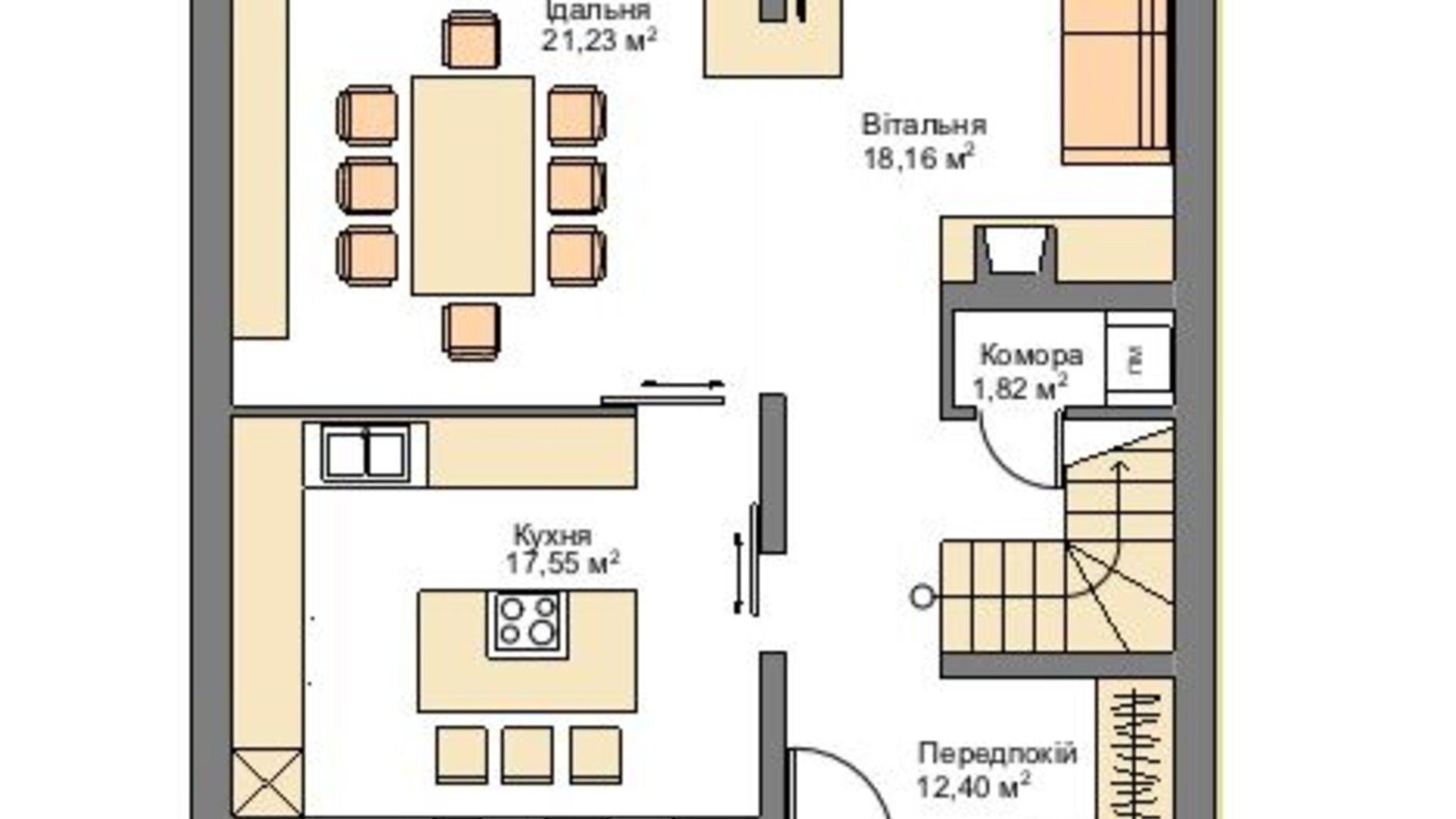 Планировка таунхауса в Таунхаус ул. Михновского, 22 168.8 м², фото 418265