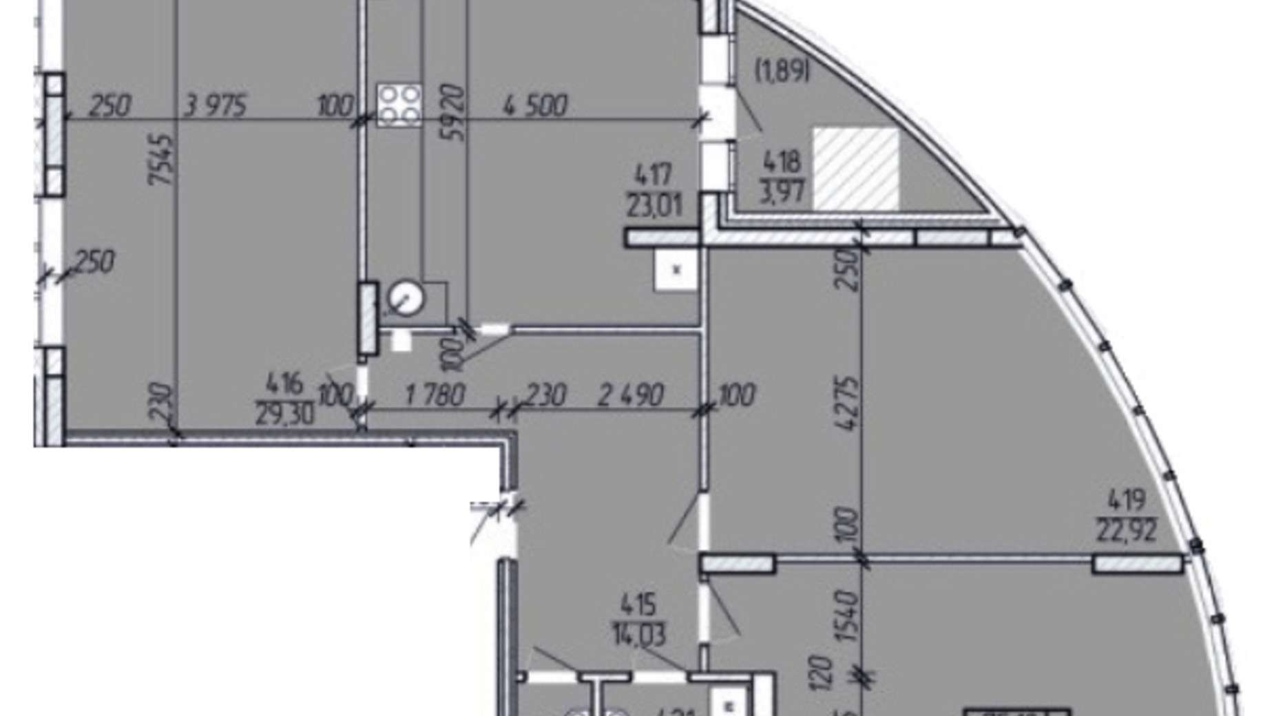 Планировка 3-комнатной квартиры в ЖК Покровский 120.25 м², фото 418542