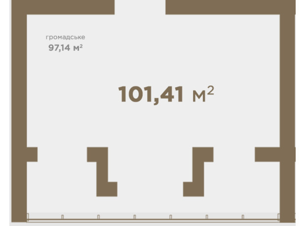 ЖК Молодіжний: планування приміщення 101.41 м²