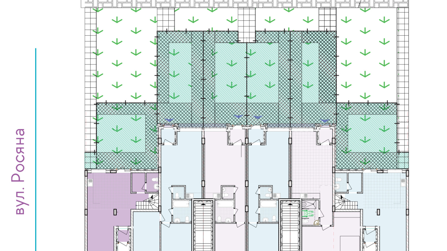 Планування таунхауса в Таунхаус Лавандовий 120.69 м², фото 419086